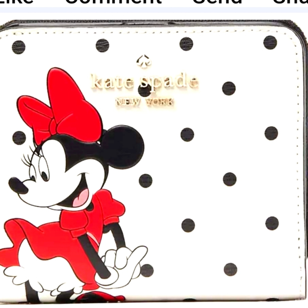 Kate Spade NWT Leather Minnie Mouse wallet and backpack/ purse & wallet.